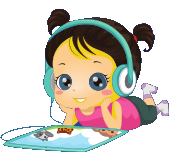 Girl with headphones